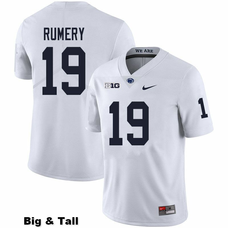 NCAA Nike Men's Penn State Nittany Lions Isaac Rumery #19 College Football Authentic Big & Tall White Stitched Jersey XJE2698OC